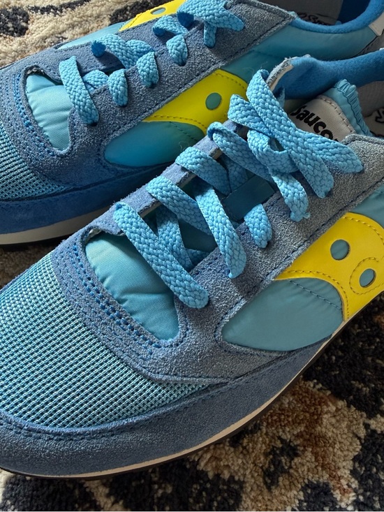 Saucony Shoes - Saucony Jazz Original Sneakers Blue Yellow Retro Running Shoes Women’s 8